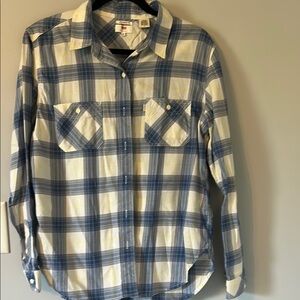 Blue and White Plaid Women’s Shirt
